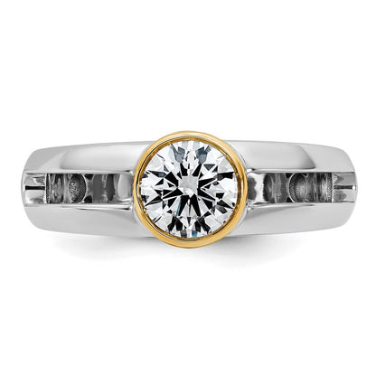 14K Bicolor Ibgoodman 1 Karat Im Labor Gezüchtet Diamant Vs/si+ G+ Komplett Herren Ehering