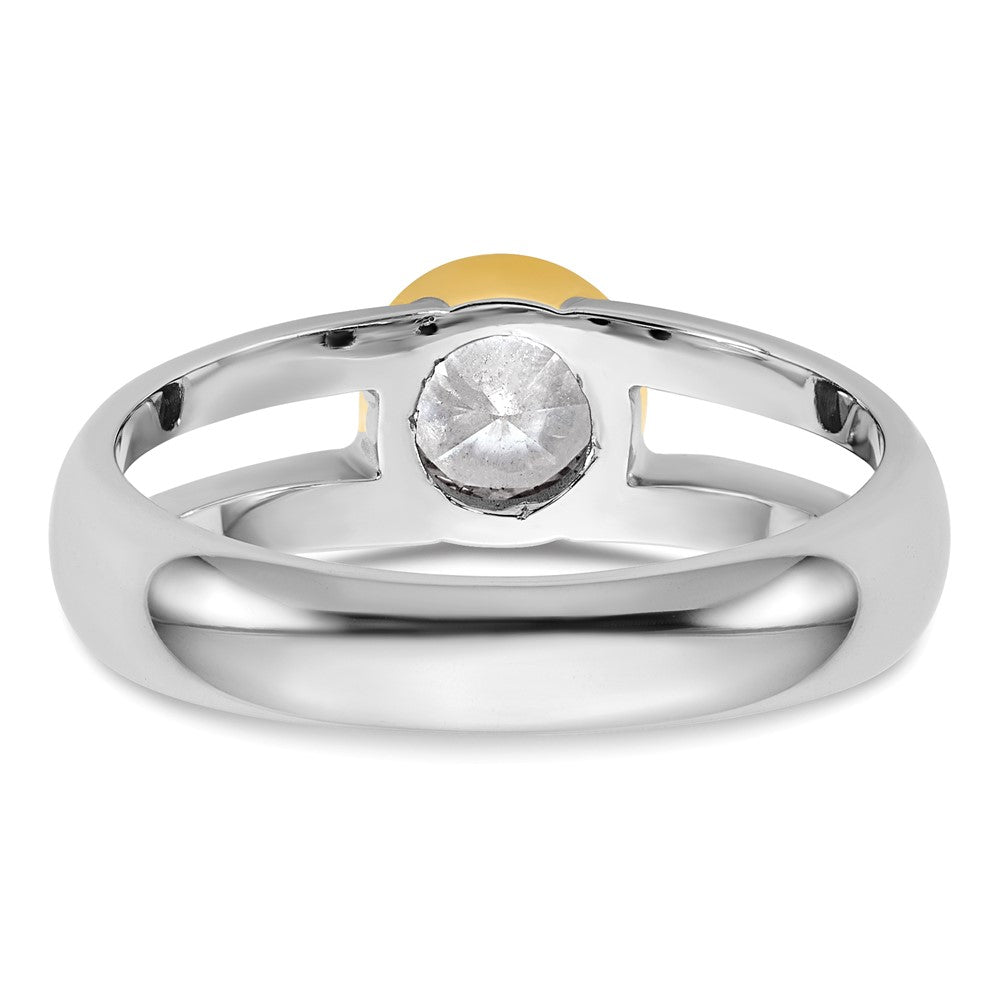 14K Bicolor Ibgoodman 1 Karat Im Labor Gezüchtet Diamant Vs/si+ G+ Komplett Herren Ehering