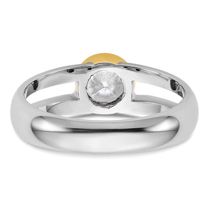 14K Bicolor Ibgoodman 1 Karat Im Labor Gezüchtet Diamant Vs/si+ G+ Komplett Herren Ehering