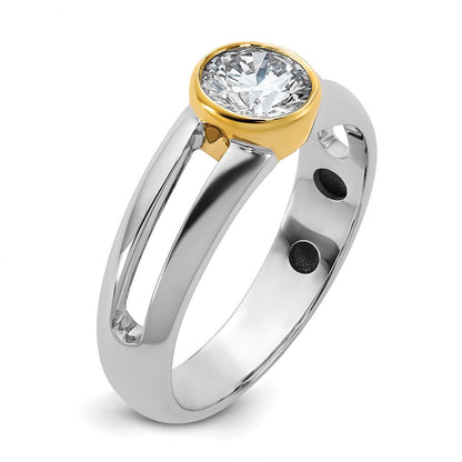 14K Bicolor Ibgoodman 1 Karat Im Labor Gezüchtet Diamant Vs/si+ G+ Komplett Herren Ehering