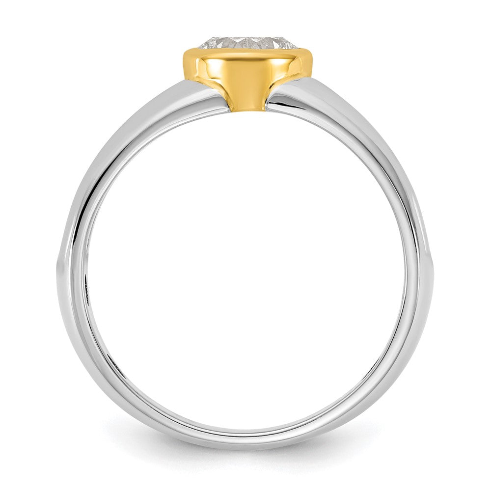 14K Bicolor Ibgoodman 1 Karat Im Labor Gezüchtet Diamant Vs/si+ G+ Komplett Herren Ehering