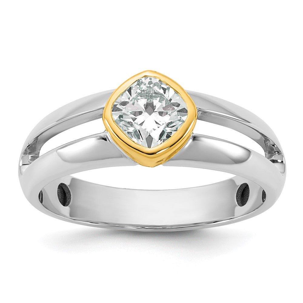 14K Bicolor Ibgoodman 1 Karat Im Labor Gezüchtet Diamant Vs/si+ G+ Komplett Herren Ehering