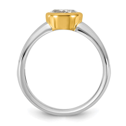 14K Bicolor Ibgoodman 1 Karat Im Labor Gezüchtet Diamant Vs/si+ G+ Komplett Damen Ehering
