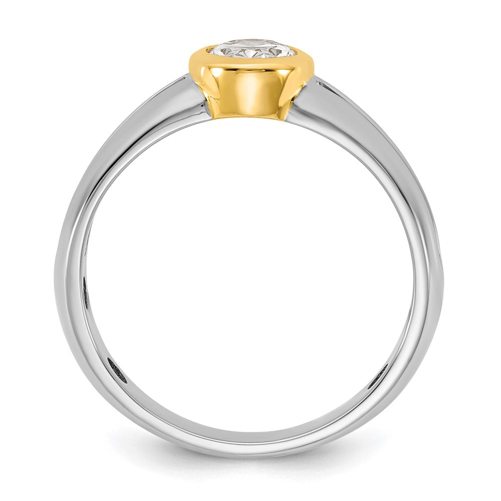 14K Bicolor Ibgoodman 1 Karat Im Labor Gezüchtet Diamant Vs/si+ G+ Komplett Herren Ehering