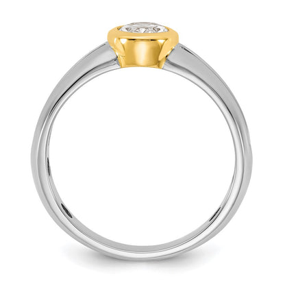 14K Bicolor Ibgoodman 1 Karat Im Labor Gezüchtet Diamant Vs/si+ G+ Komplett Herren Ehering