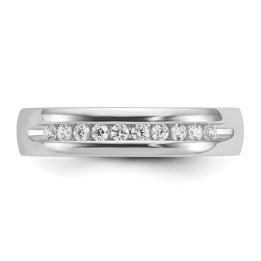 14K Weißgold Herren-Ring mit 0,25K Diamanten komplett besetzt