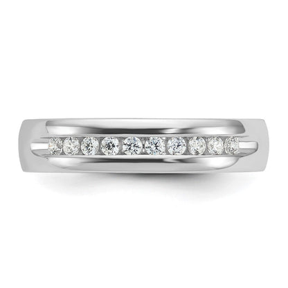 14K Weißgold Herren-Ring mit 0,25K Diamanten komplett besetzt