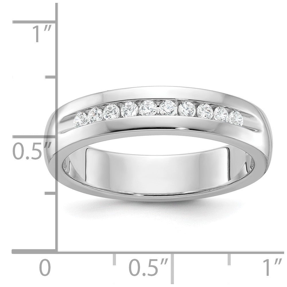 14K Weißgold Herren-Ring mit 0,25K Diamanten komplett besetzt