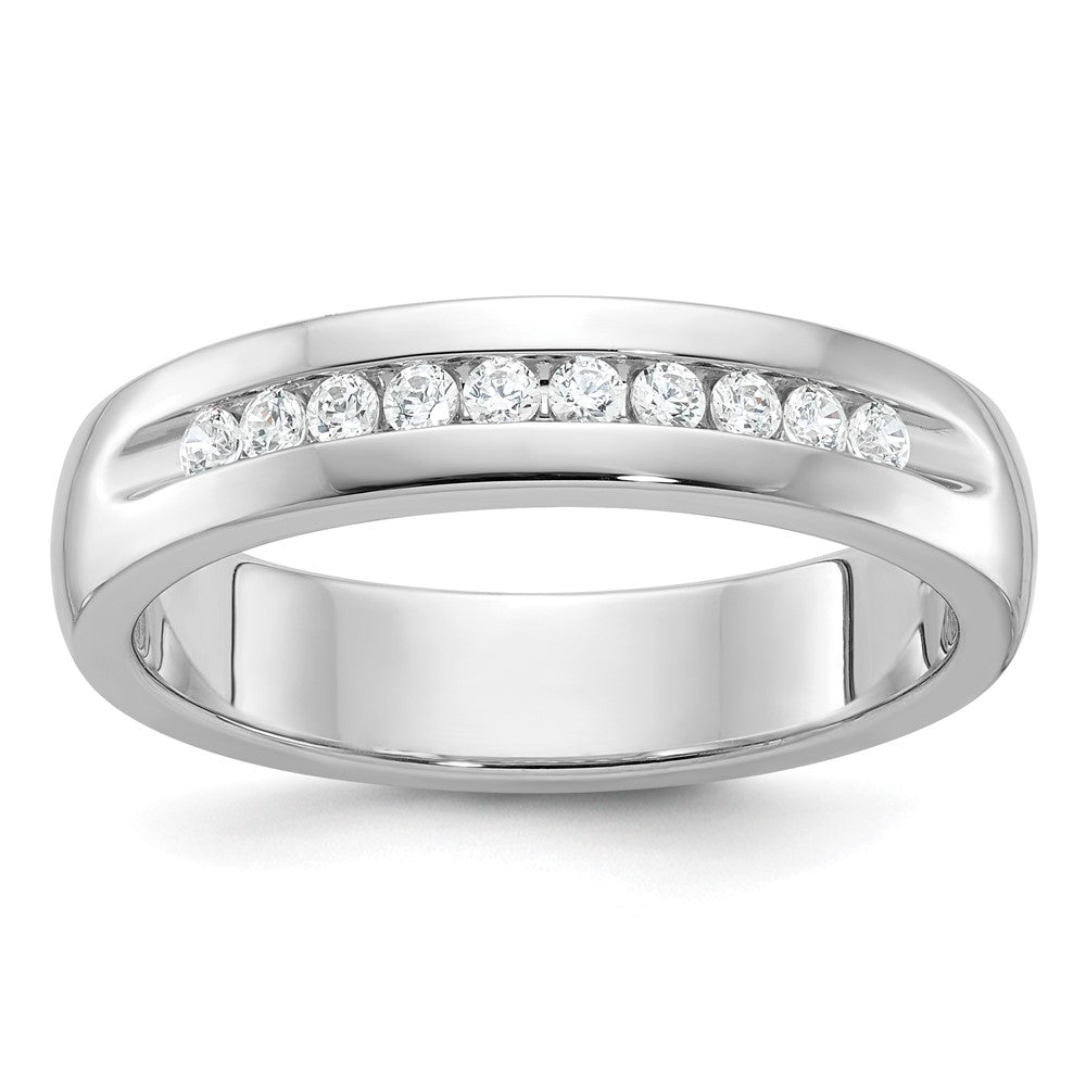 14K Weißgold Herren-Ring mit 0,25K Diamanten komplett besetzt