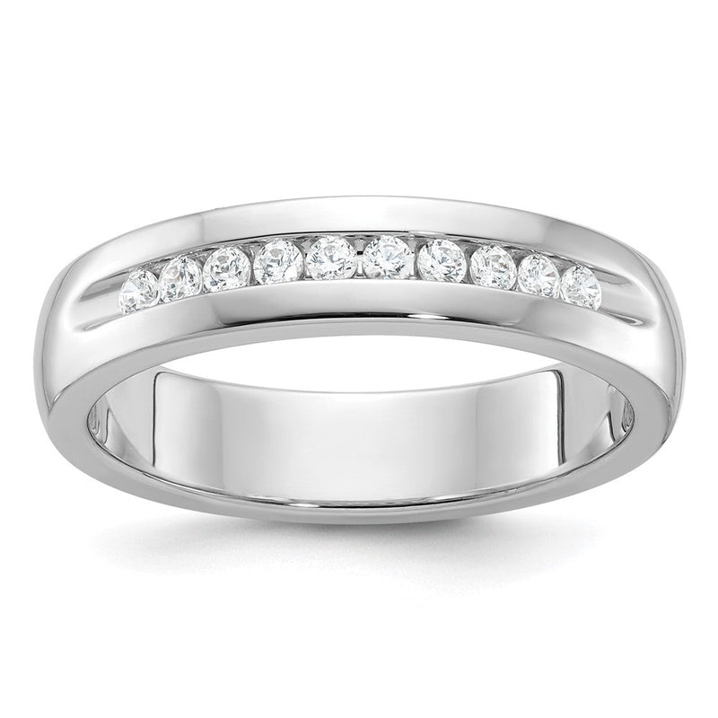 14K Weißgold Herren-Ring mit 0,25K Diamanten komplett besetzt