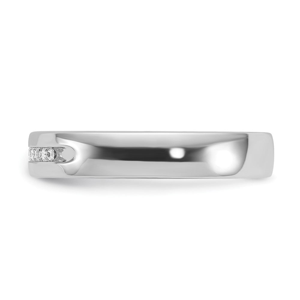 14K Weißgold Herren Ring mit 0,25K Diamanten, komplett besetzt