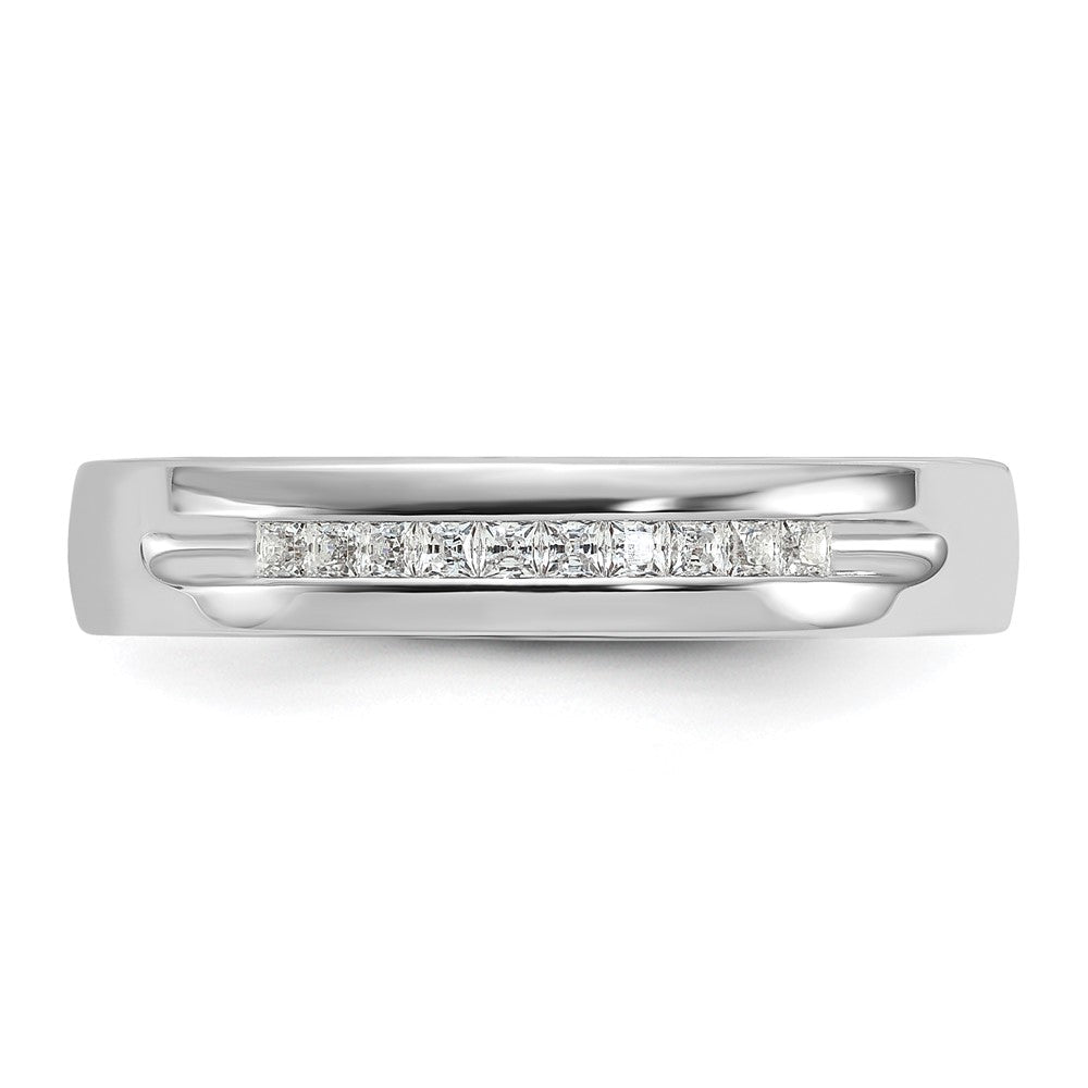 14K Weißgold Herren Ring mit 0,25K Diamanten, komplett besetzt