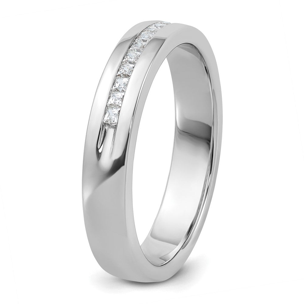 14K Weißgold Herren Ring mit 0,25K Diamanten, komplett besetzt