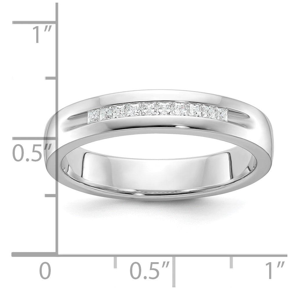 14K Weißgold Herren Ring mit 0,25K Diamanten, komplett besetzt