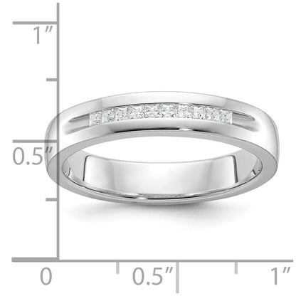 14K Weißgold Herren Ring mit 0,25K Diamanten, komplett besetzt