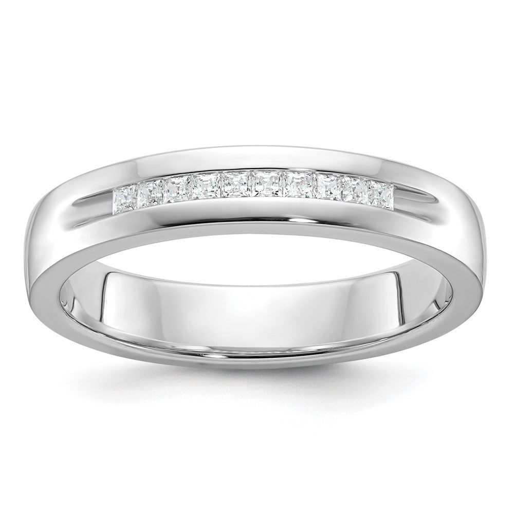 14K Weißgold Herren Ring mit 0,25K Diamanten, komplett besetzt
