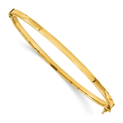 14K Gelbgold Poliert Klappbar Armreif
