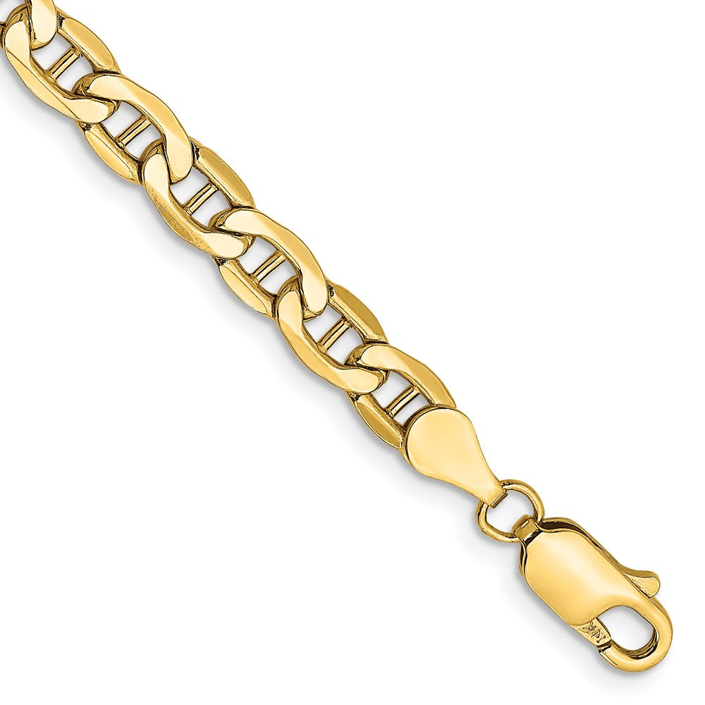 14K Gelbgold 4.75mm Halbmassiv Anker Kette Fußkettchen