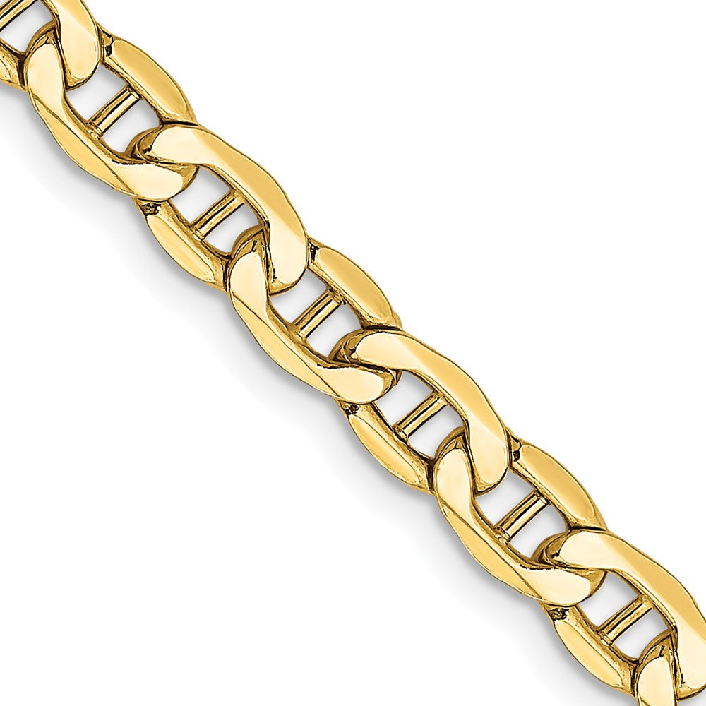 14K Gelbgold 4.75mm Halbmassiv Anker mit Karabinerverschluss Halskette