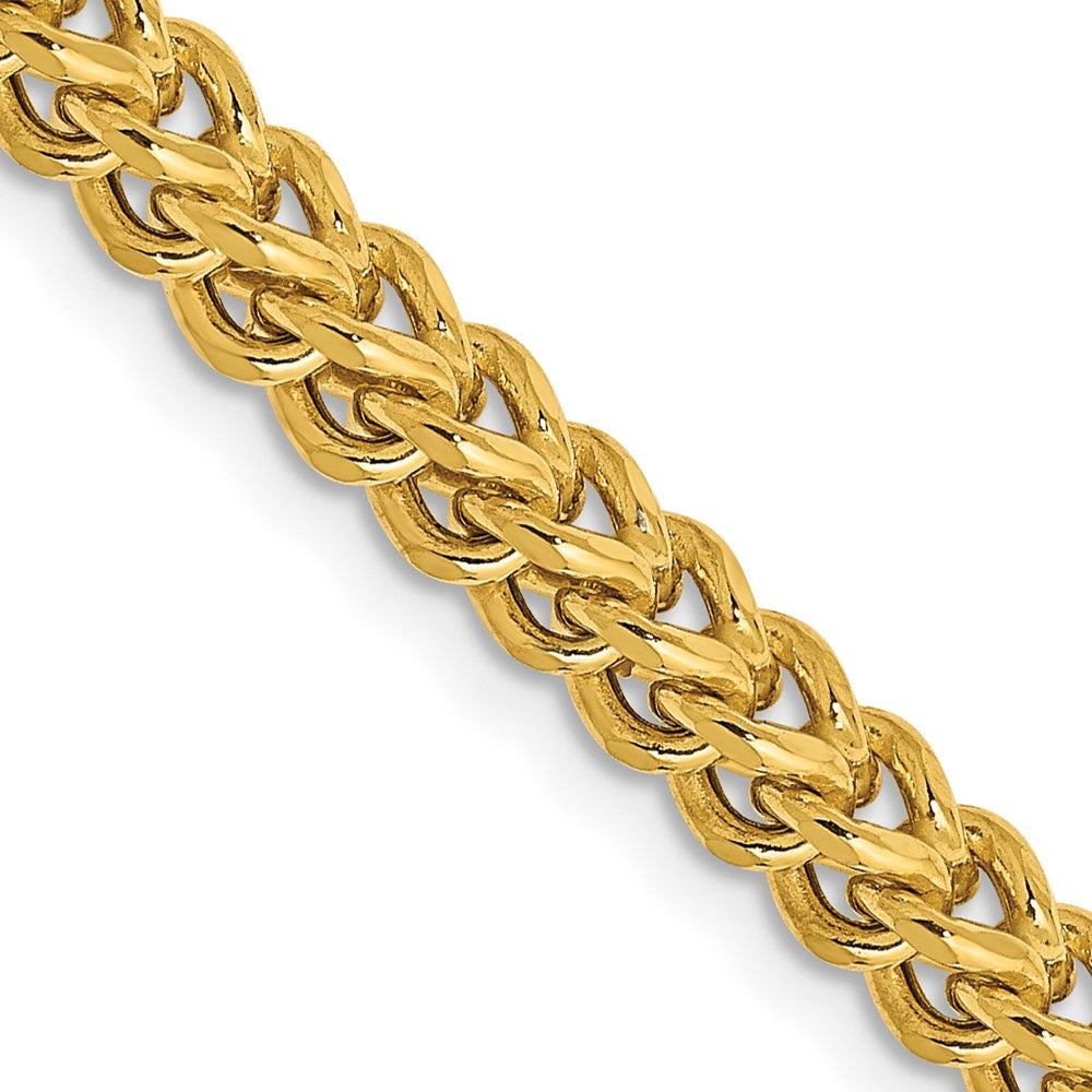 14K Gelbgold 3.7mm Halbmassiv Franco mit Fantasie Karabinerverschluss Halskette