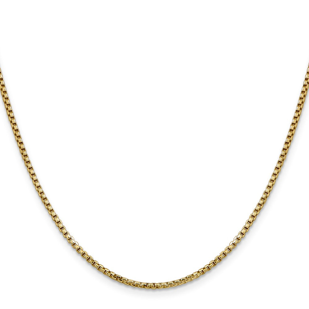 14K Gelbgold 1.75mm Halbmassiv Rund Venezianer mit Karabinerverschluss Halskette