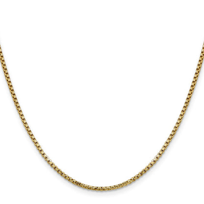 14K Gelbgold 1.75mm Halbmassiv Rund Venezianer mit Karabinerverschluss Halskette