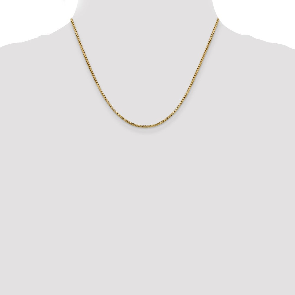14K Gelbgold 1.75mm Halbmassiv Rund Venezianer mit Karabinerverschluss Halskette