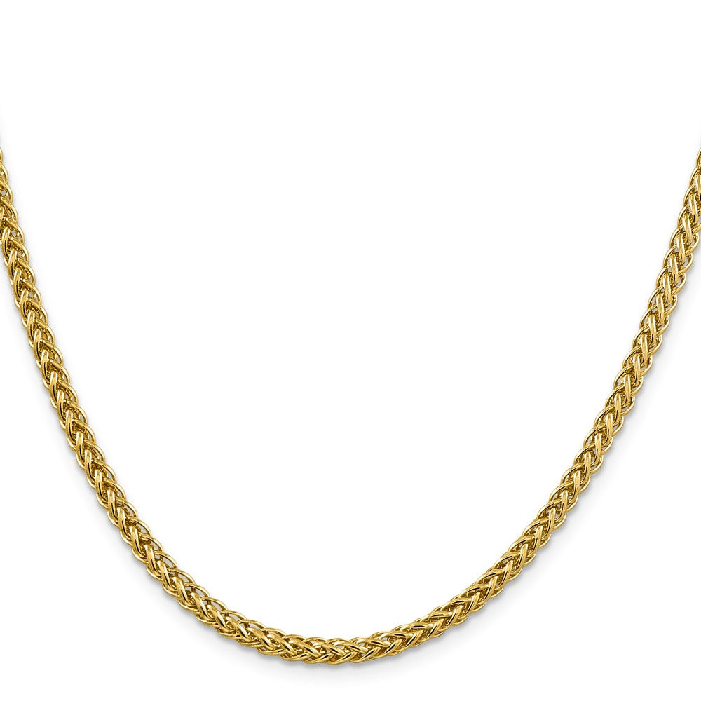14K Gelbgold 16 4.3mm Halbmassiv 3-wire Weizen mit Karabinerverschluss Halskette