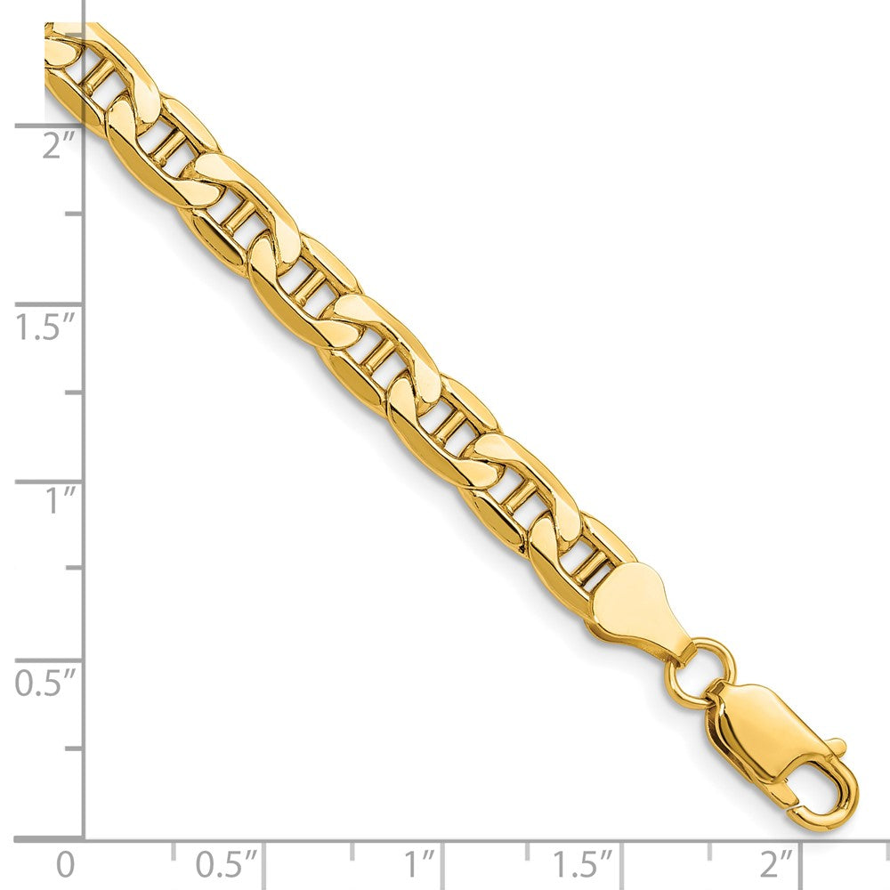 14K Gelbgold 6.25mm Halbmassiv Anker Gliederarmband