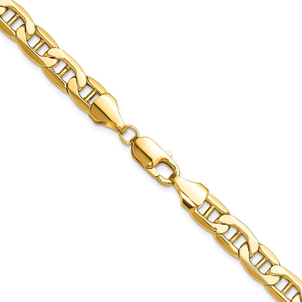 14K Gelbgold 8.25mm Halbmassiv Anker Halskette