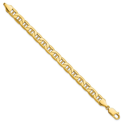 14K Gelbgold 8.25mm Halbmassiv Anker Gliederarmband