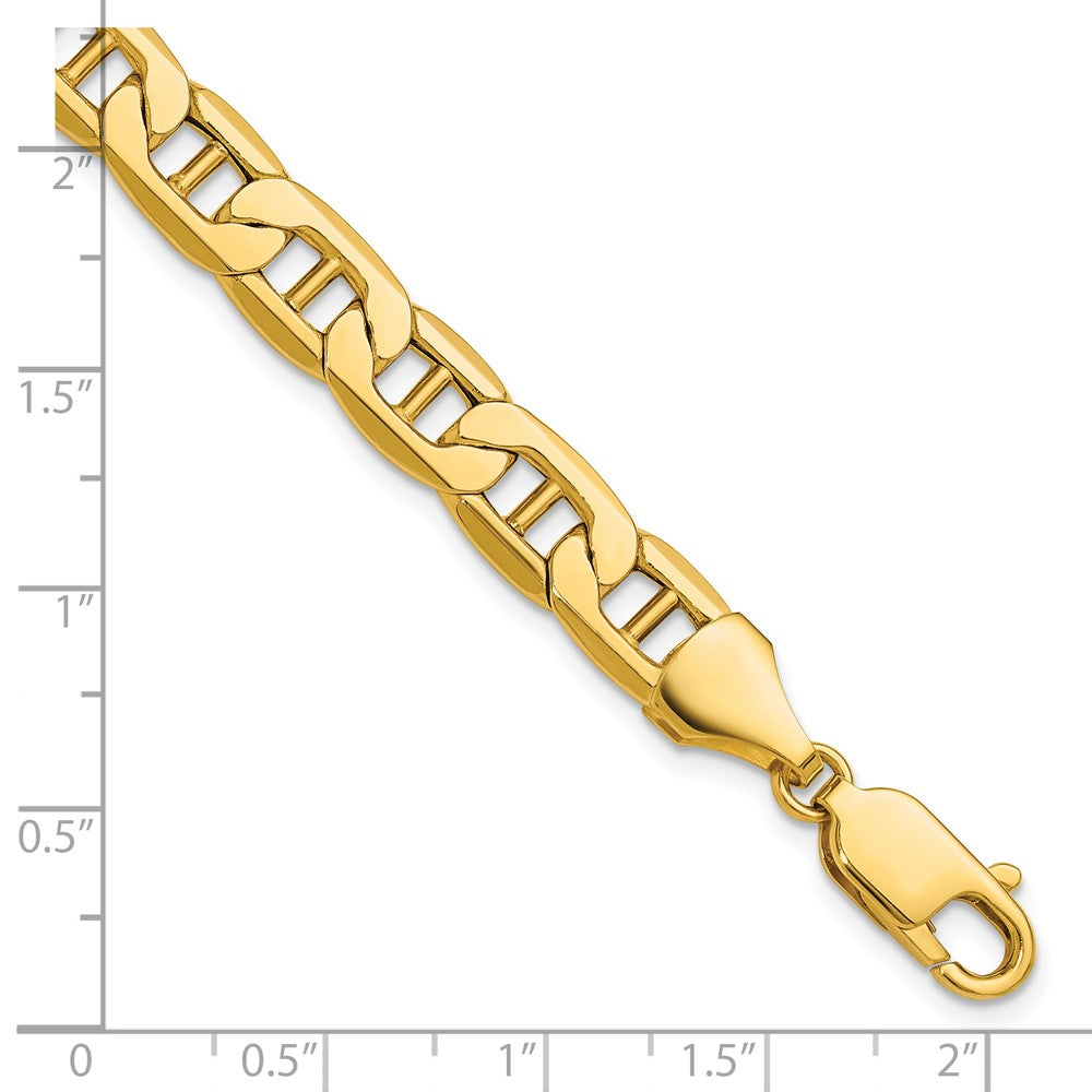 14K Gelbgold 8.25mm Halbmassiv Anker Gliederarmband