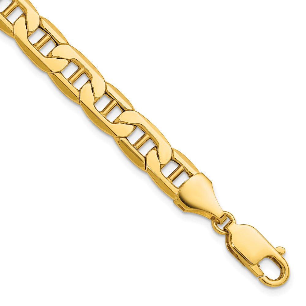 14K Gelbgold 8.25mm Halbmassiv Anker Gliederarmband