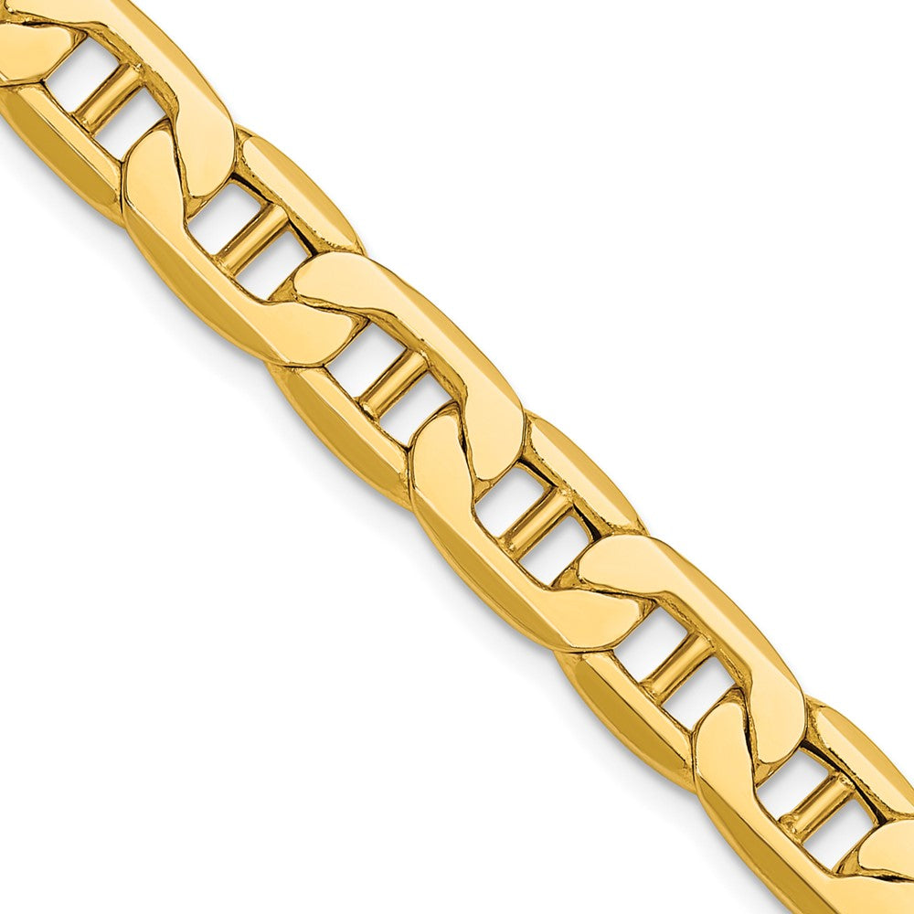14K Gelbgold 8.25mm Halbmassiv Anker Halskette