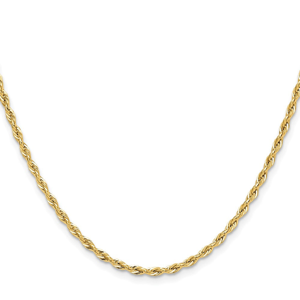 Gelbgold 14ky 2.5mm Halbmassiv Kordel Halskette