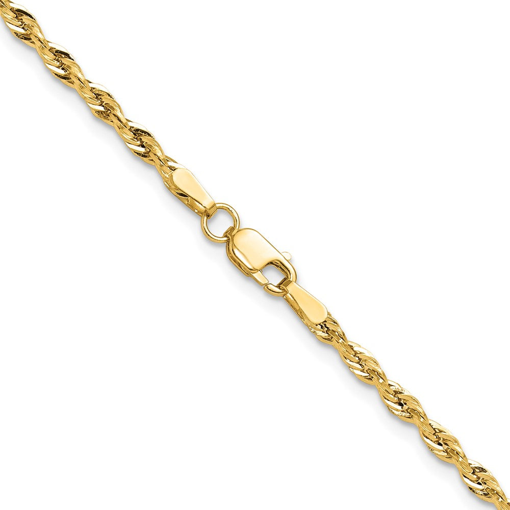 Gelbgold 14ky 2.5mm Halbmassiv Kordel Halskette