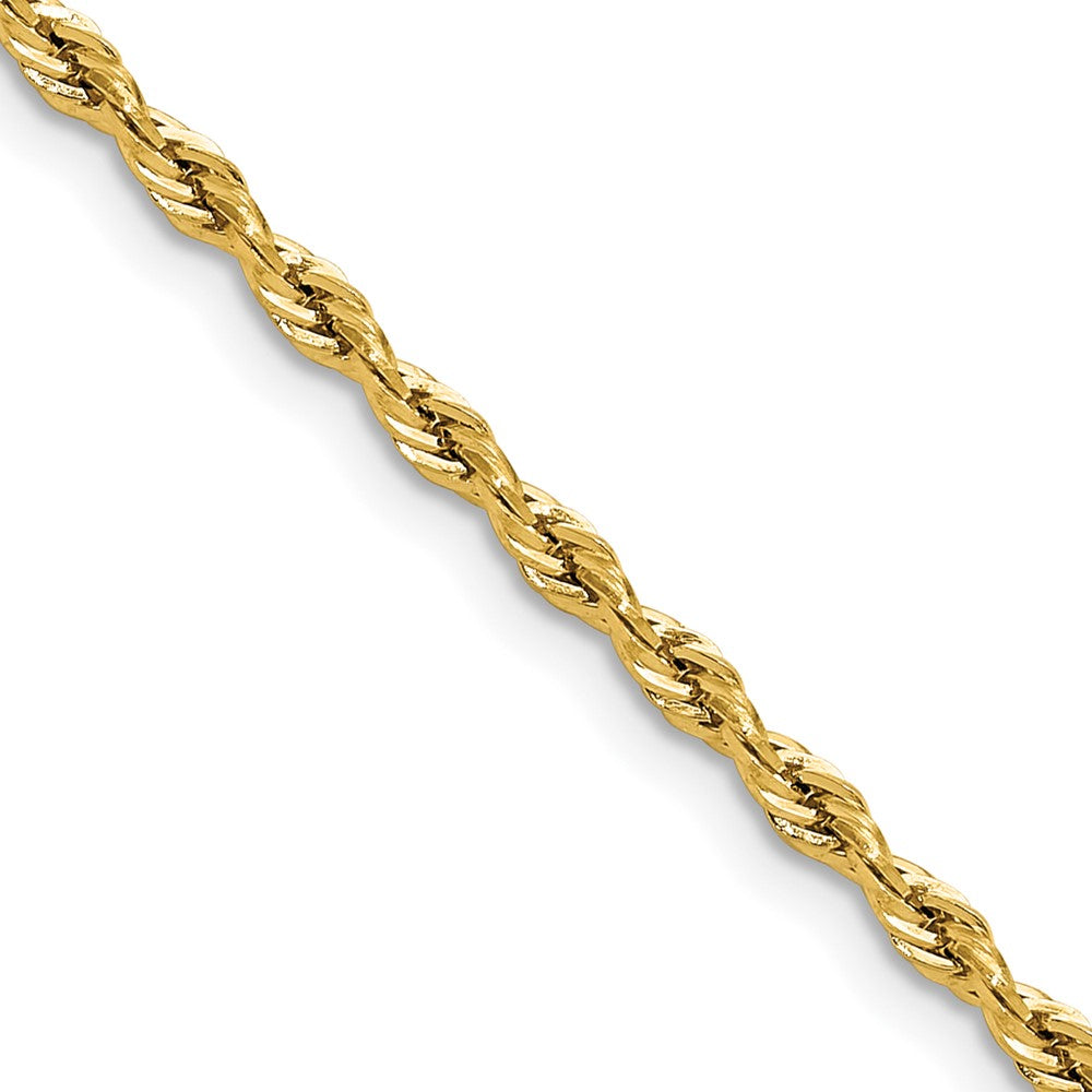 Gelbgold 14ky 2.5mm Halbmassiv Kordel Halskette