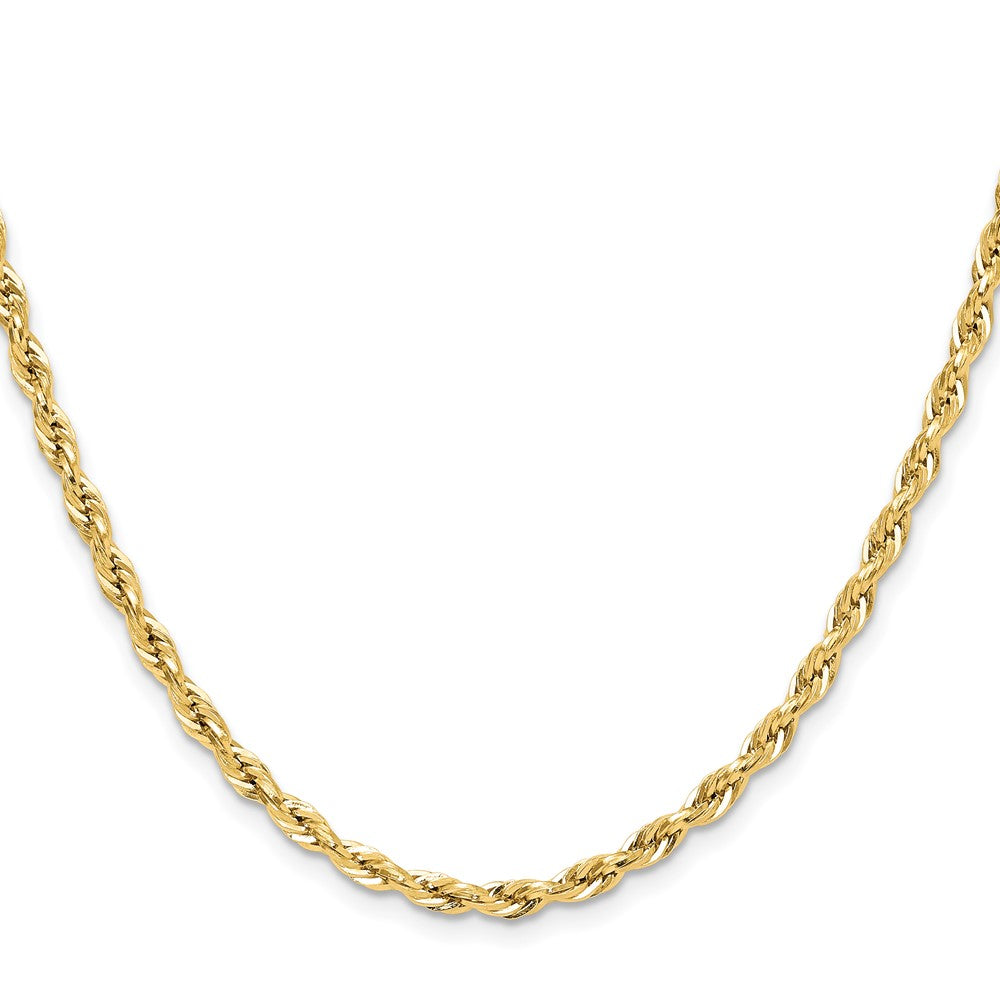 Gelbgold 14ky 3.5mm Halbmassiv Kordel Halskette