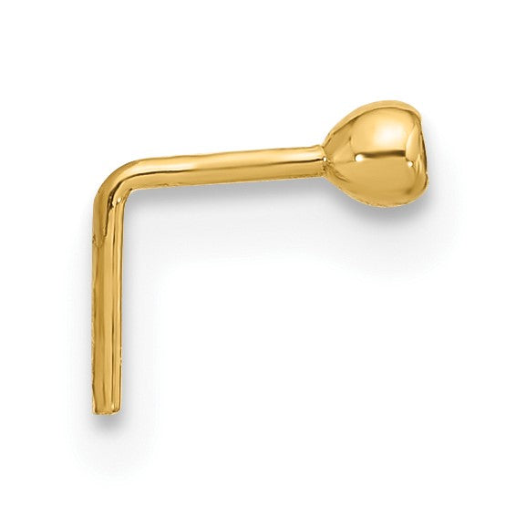14K Gelbgold 23 Stärke 2.2mm Zirkonia Nasen Ohrstecker