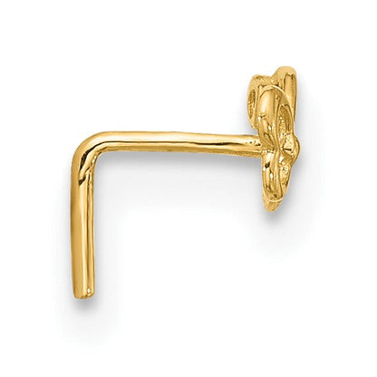 14K Gelbgold 23 Stärke Zirkonia Schmetterling Nasen Ohrstecker