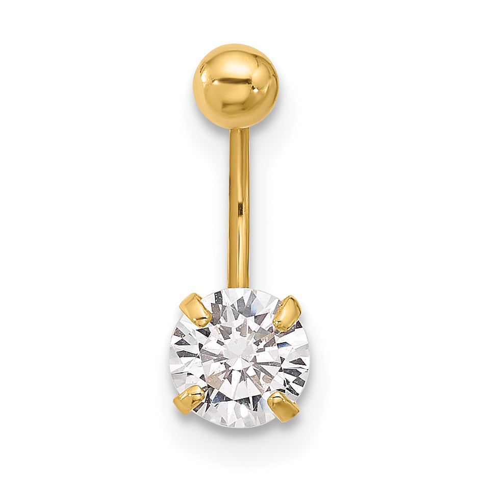 14K Gelbgold 20 Stärke Zirkonia Eyebrow Schmuck