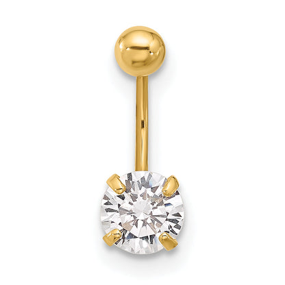 14K Gelbgold 20 Stärke Zirkonia Eyebrow Schmuck