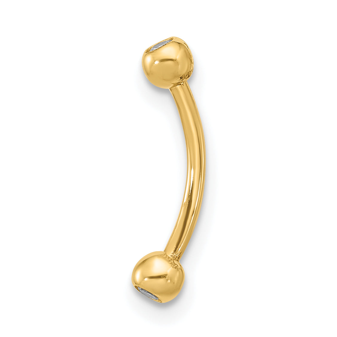 14K Gelbgold 16 Stärke Zirkonia Eyebrow Schmuck