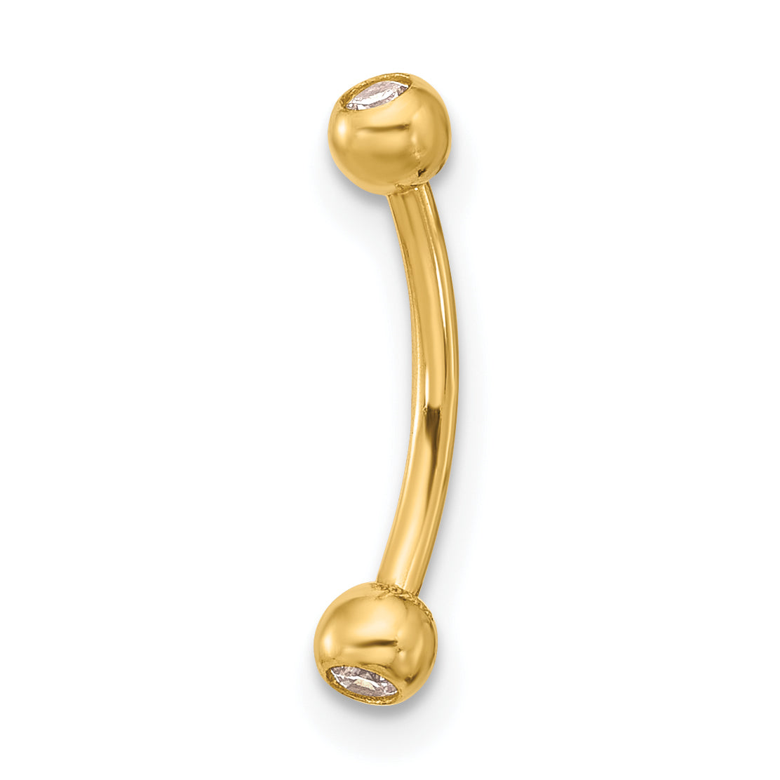 14K Gelbgold 16 Stärke Zirkonia Eyebrow Schmuck