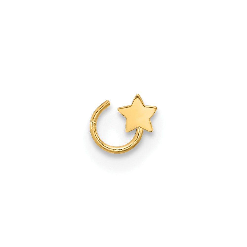 14K Gelbgold 23 Stärke Stern Nasen Ring Body Schmuck