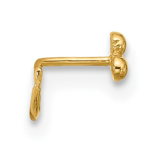 14K Gelbgold 22 Stärke Poliert Nasen Ring Body Schmuck