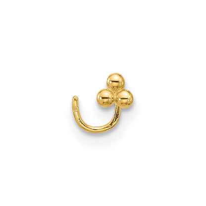 14K Gelbgold 22 Stärke Poliert Nasen Ring Body Schmuck