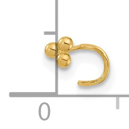 14K Gelbgold 22 Stärke Poliert Nasen Ring Body Schmuck