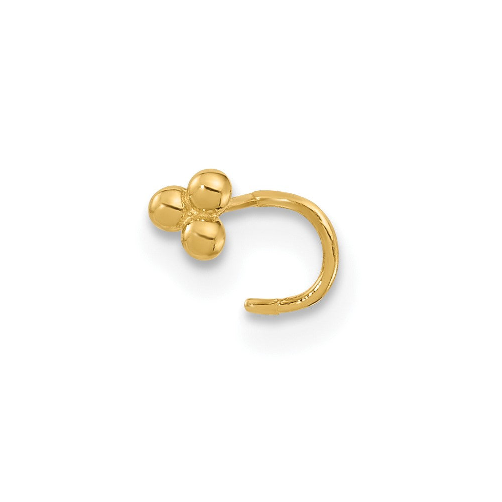 14K Gelbgold 22 Stärke Poliert Nasen Ring Body Schmuck