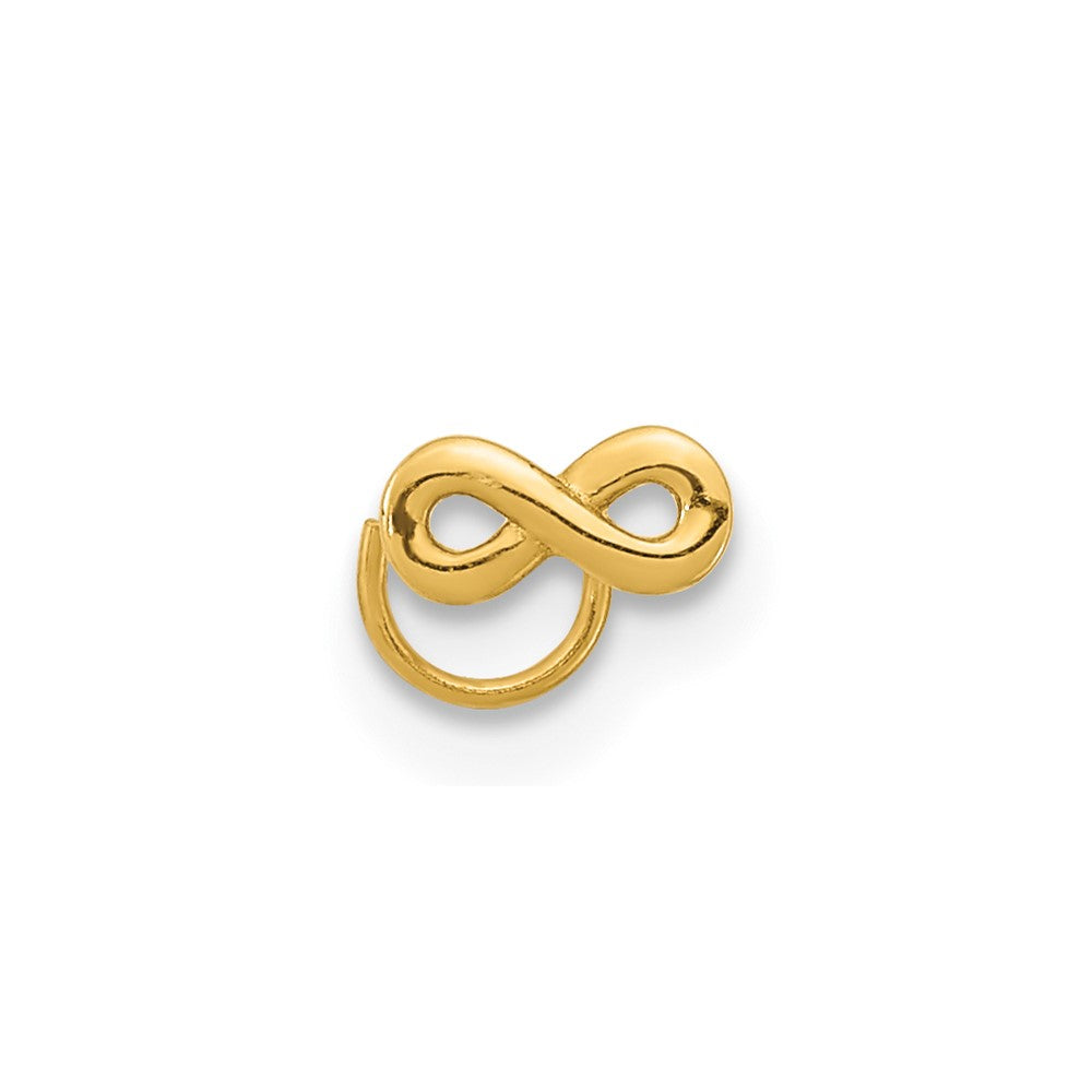 14K Gelbgold 22 Stärke Unendlichkeit Nasen Ring Body Schmuck